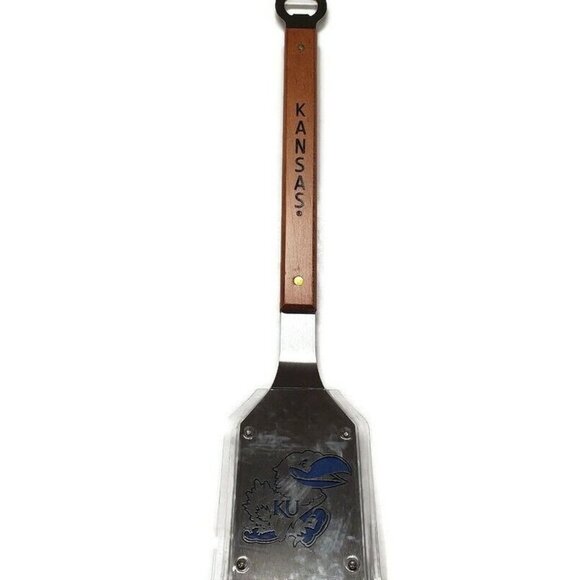YouTheFan Other - NCAA Kansas Jayhawks The Sportula Grilling Bottle Opener Bristle Brush Spatula